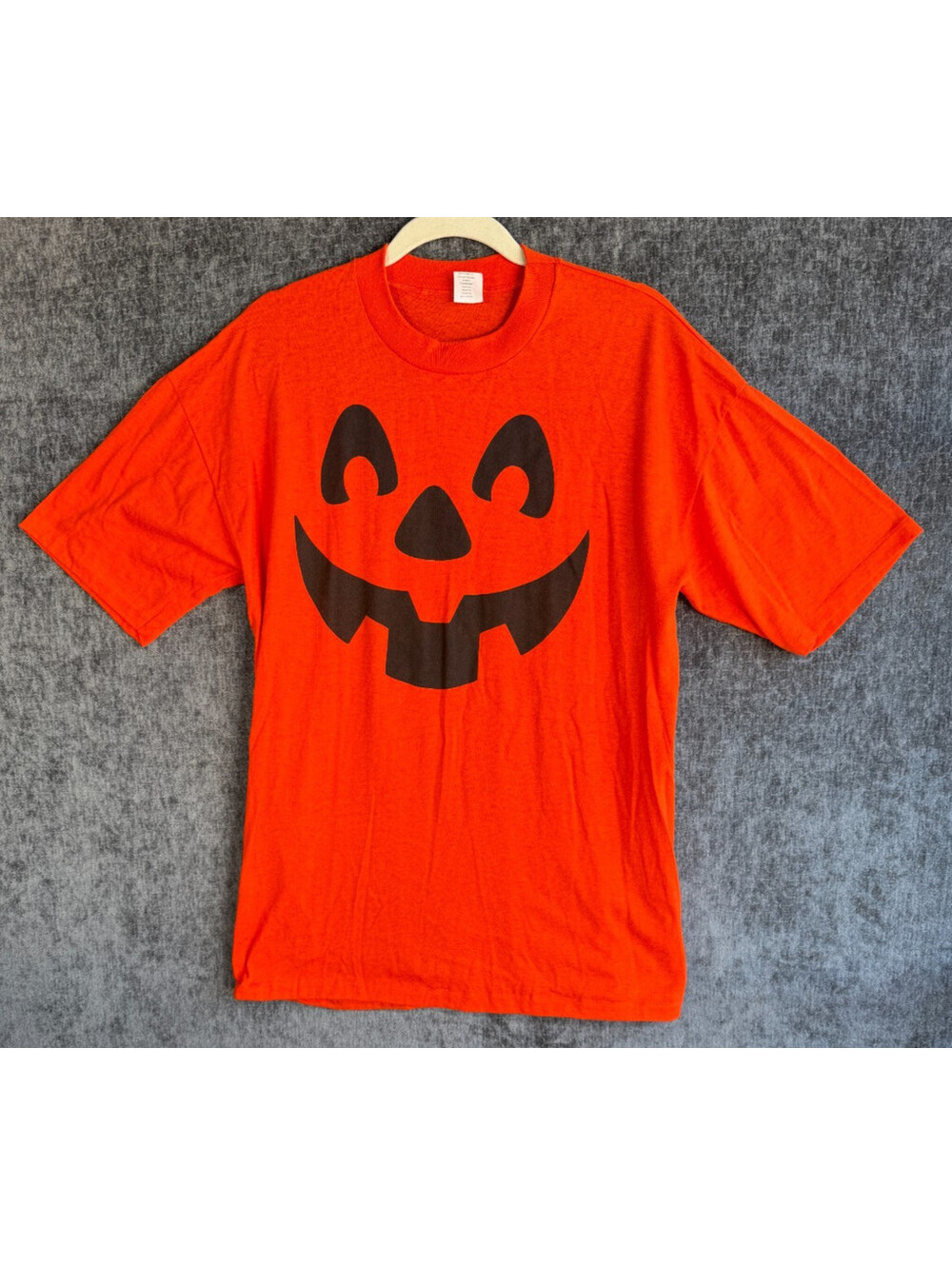 VTG Mens Sz XL Hallmark Orange BOO "T" Single Stitch 80's Halloween T Shirt USA